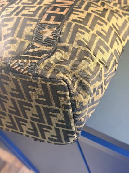 FENDI ZUCCA ROMA 1925 SHOPPING TOTE HANDBAG