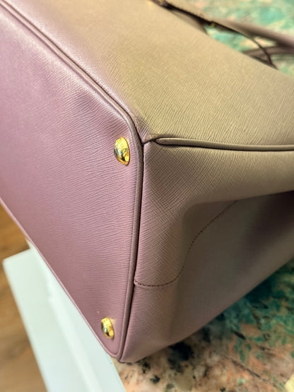 PRADA PURPLE LARGE GALLERIA HANDBAG