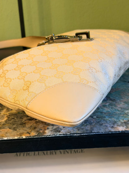 GUCCI BY TOM FORD BEIGE MONOGRAM BOUVIER SHOULDER BAG