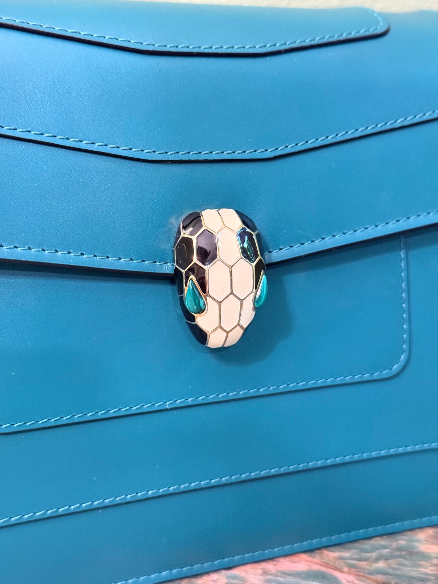 BULGARI GREEN MEDIUM SERPENTI SHOULDER BAG