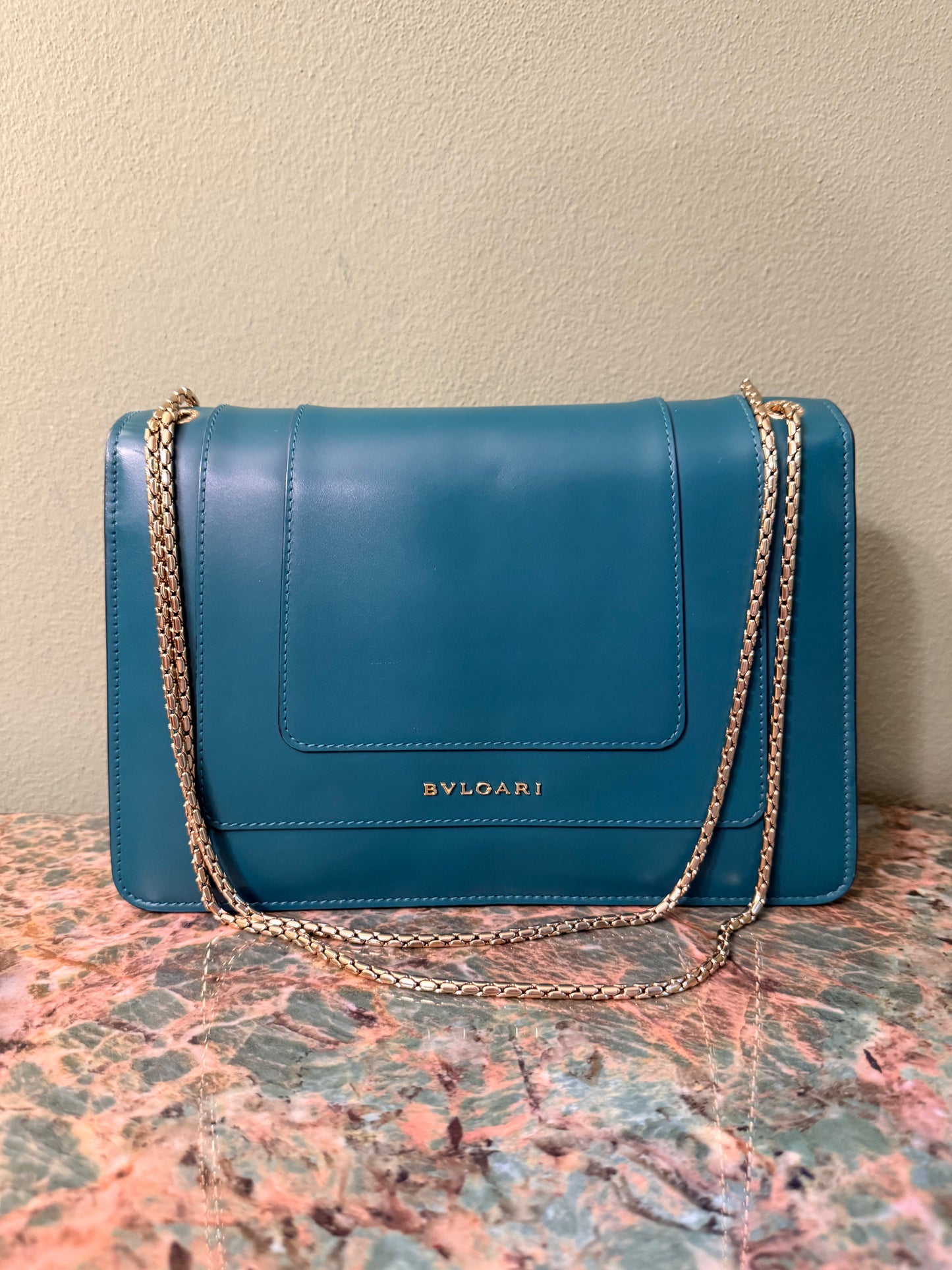 BULGARI GREEN MEDIUM SERPENTI SHOULDER BAG