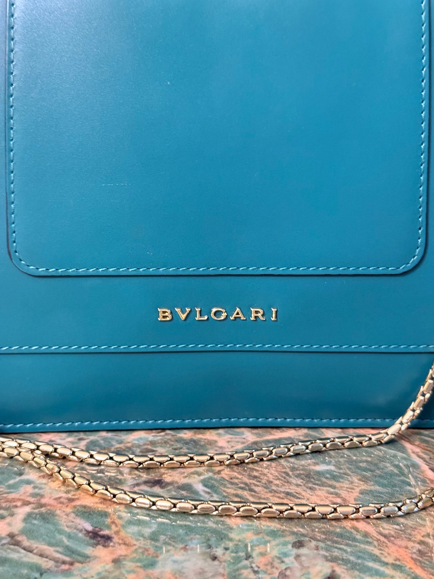 BULGARI GREEN MEDIUM SERPENTI SHOULDER BAG