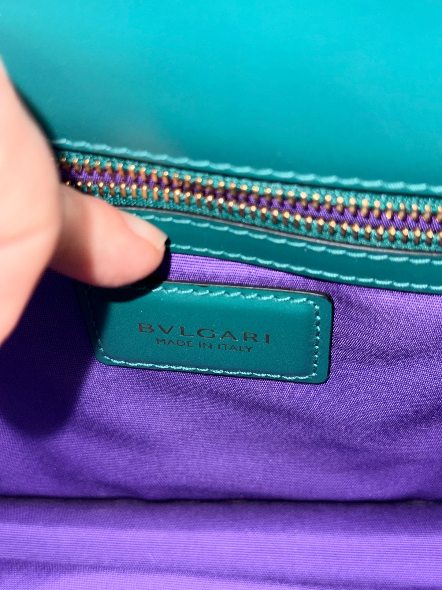 BULGARI GREEN MEDIUM SERPENTI SHOULDER BAG