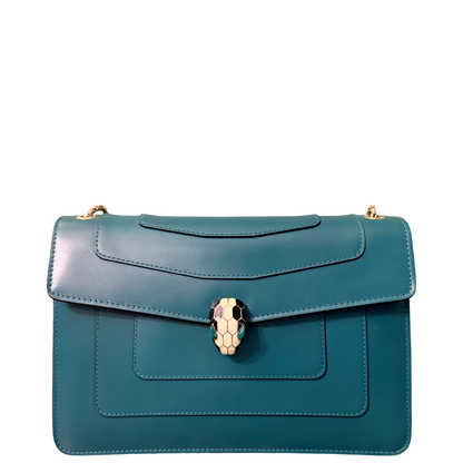 BULGARI GREEN MEDIUM SERPENTI SHOULDER BAG