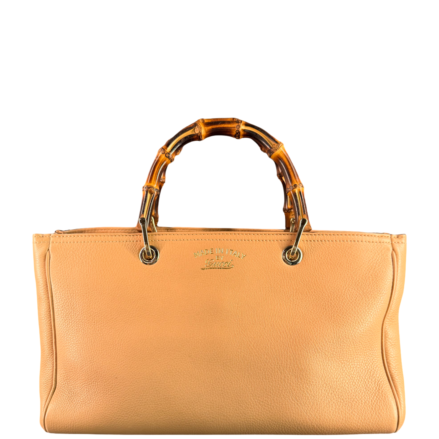 GUCCI BEIGE MEDIUM BAMBOO SHOPPER TOTE