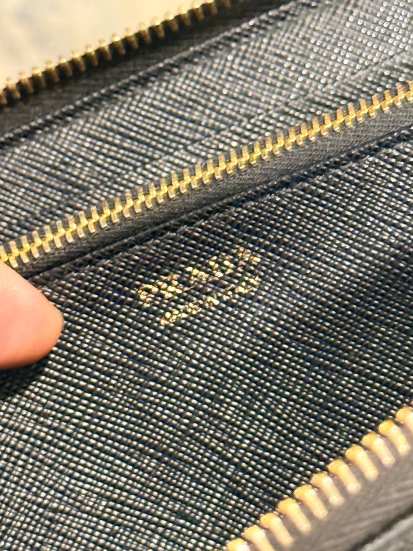 PRADA BLACK SAFFIANO LARGE ZIP AROUND WALLET