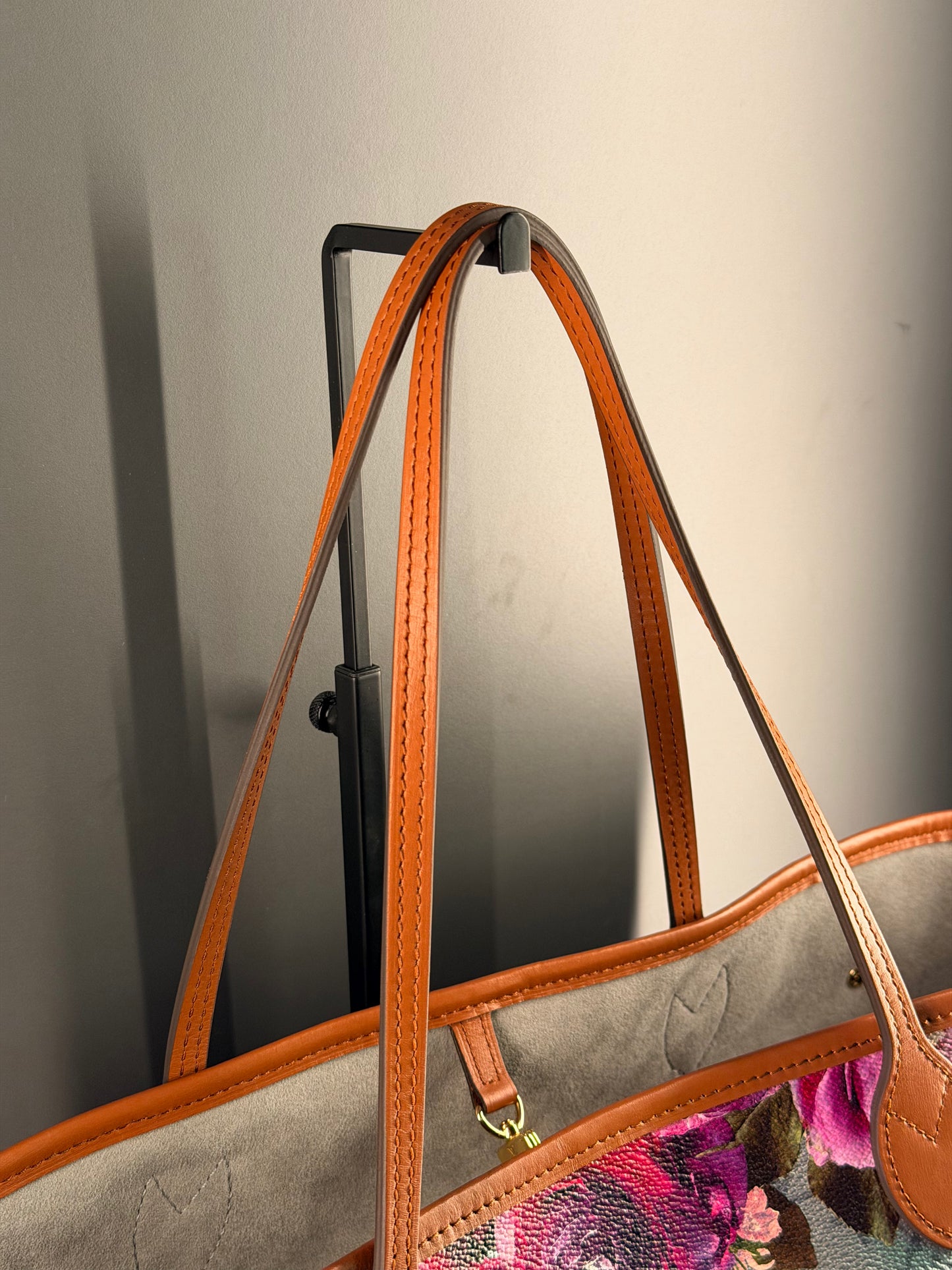 LOUIS VUITTON SILVER GARDEN NEVERFULL MM SHOPPING TOTE