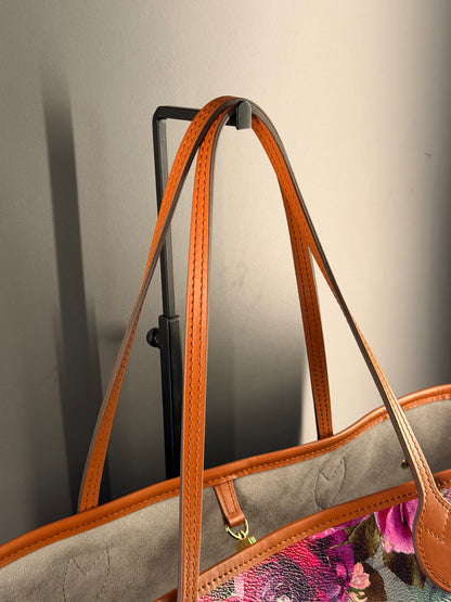 LOUIS VUITTON SILVER GARDEN NEVERFULL MM SHOPPING TOTE