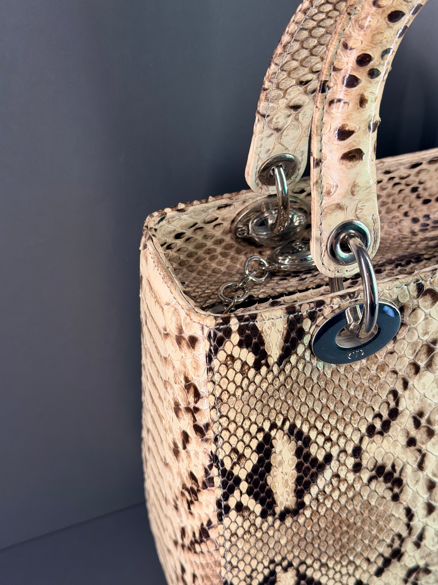 DIOR PYTON MEDIUM LADY DIOR HANDBAG