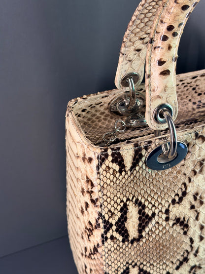 DIOR PYTON MEDIUM LADY DIOR HANDBAG
