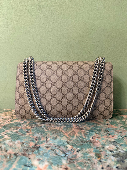 GUCCI YELLOW GG SUPREME MEDIUM DIONYSUS SHOULDER BAG