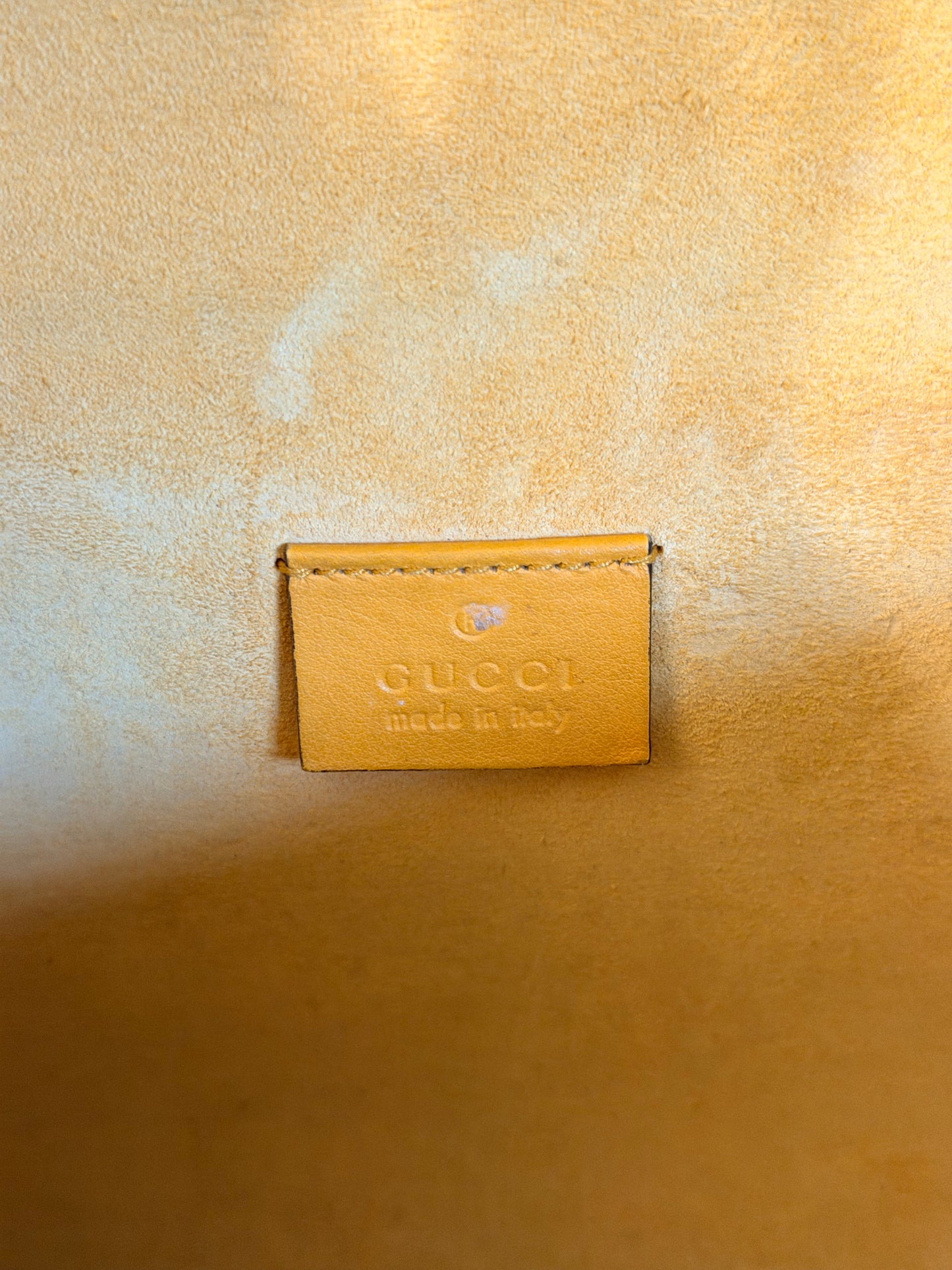 GUCCI YELLOW GG SUPREME MEDIUM DIONYSUS SHOULDER BAG