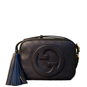 GUCCI BLACK BLONDIE CAMERA CROSSBODY BAG