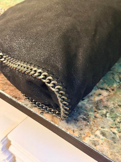 STELLA MCCARTNEY BLACK MEDIUM FALABELLA SHOULDER BAG