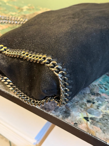 STELLA MCCARTNEY BLACK MEDIUM FALABELLA TOTE BAG