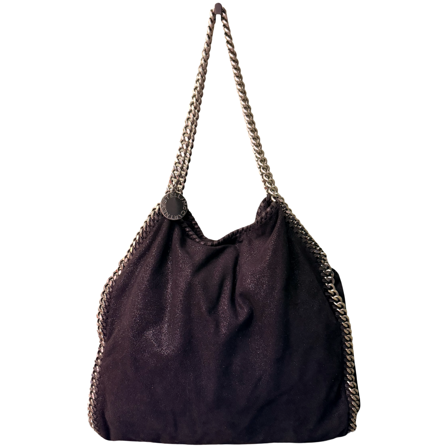 STELLA MCCARTNEY BLACK MEDIUM FALABELLA SHOULDER BAG