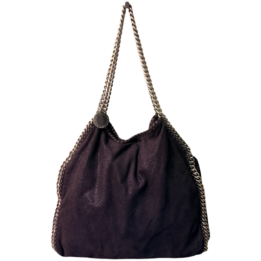 STELLA MCCARTNEY BLACK MEDIUM FALABELLA SHOULDER BAG
