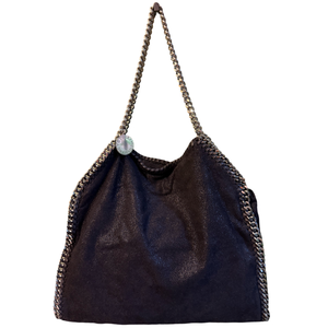 STELLA MCCARTNEY BLACK MEDIUM FALABELLA TOTE BAG