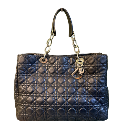 DIOR BLACK CANNAGE LARGE SHOPPING TOTE