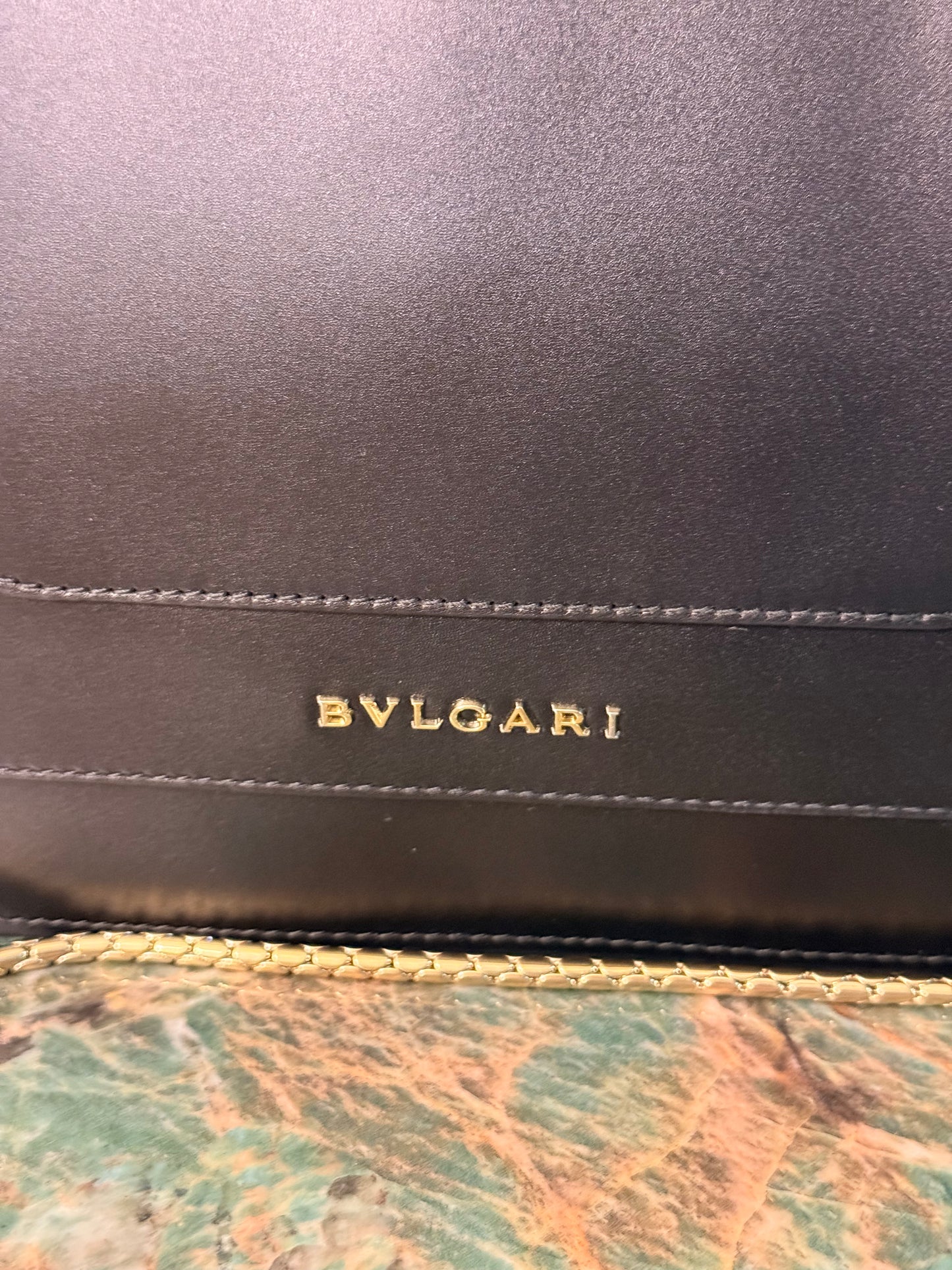 BULGARI BLACK MEDIUM SERPENTI SHOULDER BAG