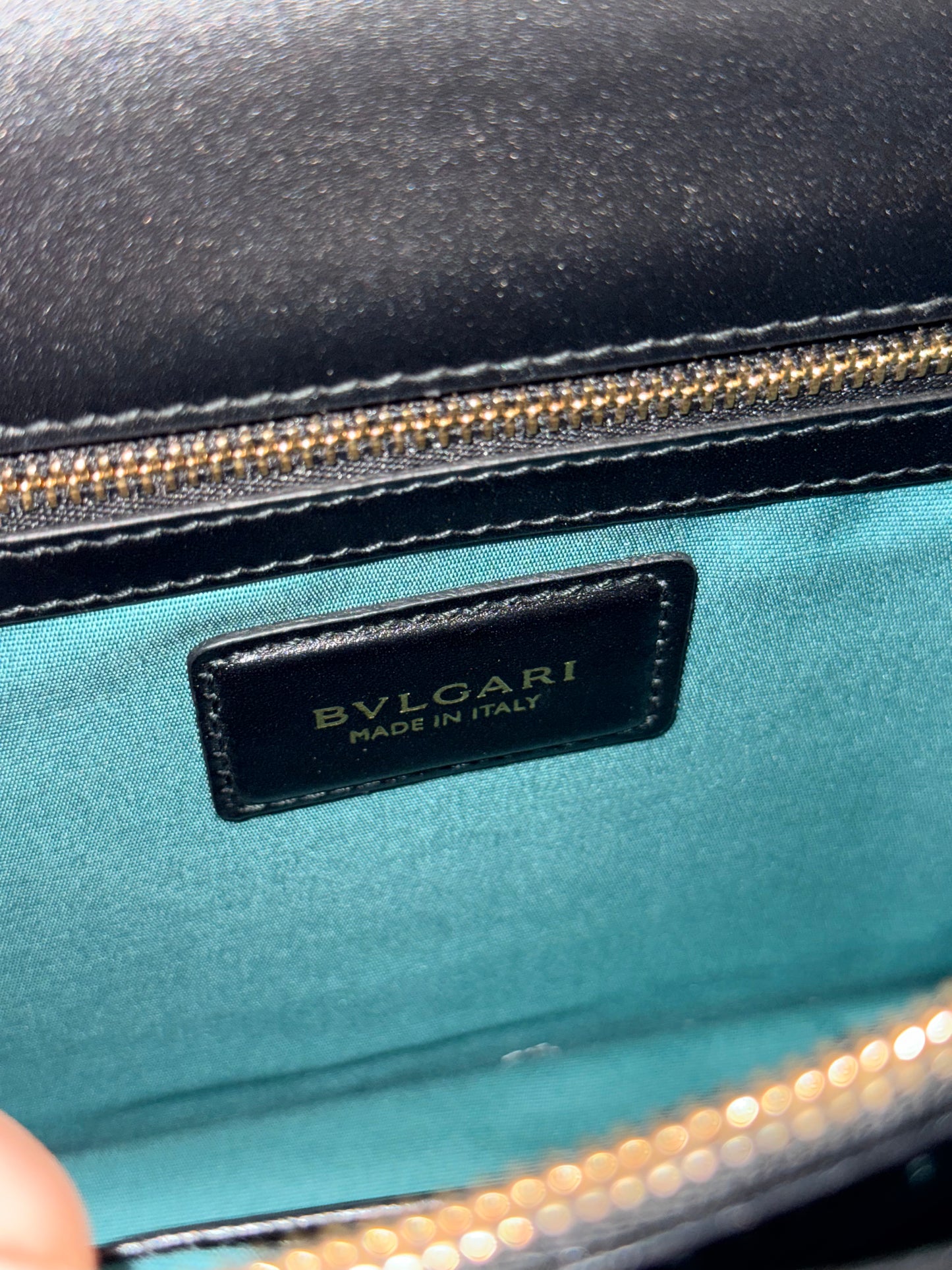 BULGARI BLACK MEDIUM SERPENTI SHOULDER BAG