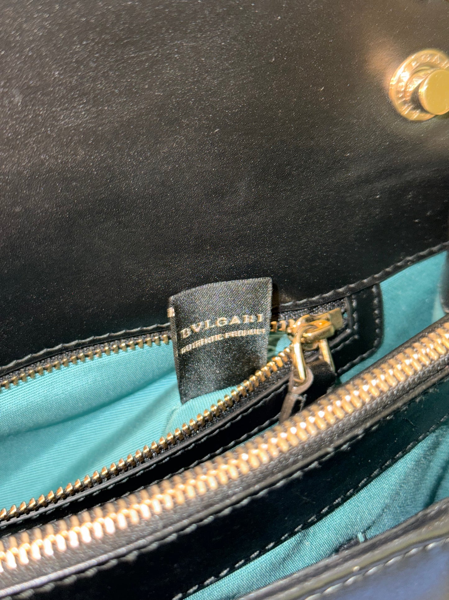 BULGARI BLACK MEDIUM SERPENTI SHOULDER BAG