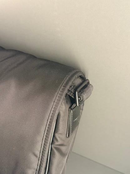 SAINT LAURENT BLACK NYLON NIKI MESSANGER CROSSBODY BAG