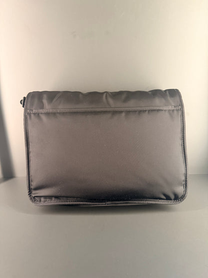 SAINT LAURENT BLACK NYLON NIKI MESSANGER CROSSBODY BAG