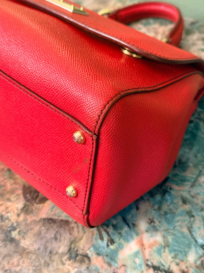 DOLCE & GABBANA RED MEDIUM MISS SICILY HANDBAG