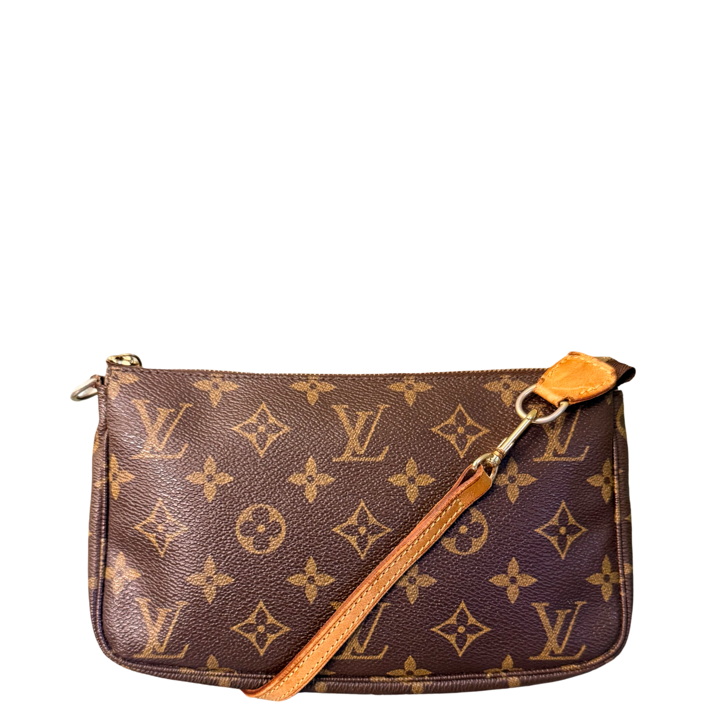 LOUIS VUITTON MONOGRAM POCHETTE ACCESSOIRES W/ CROSSBODY STRAP