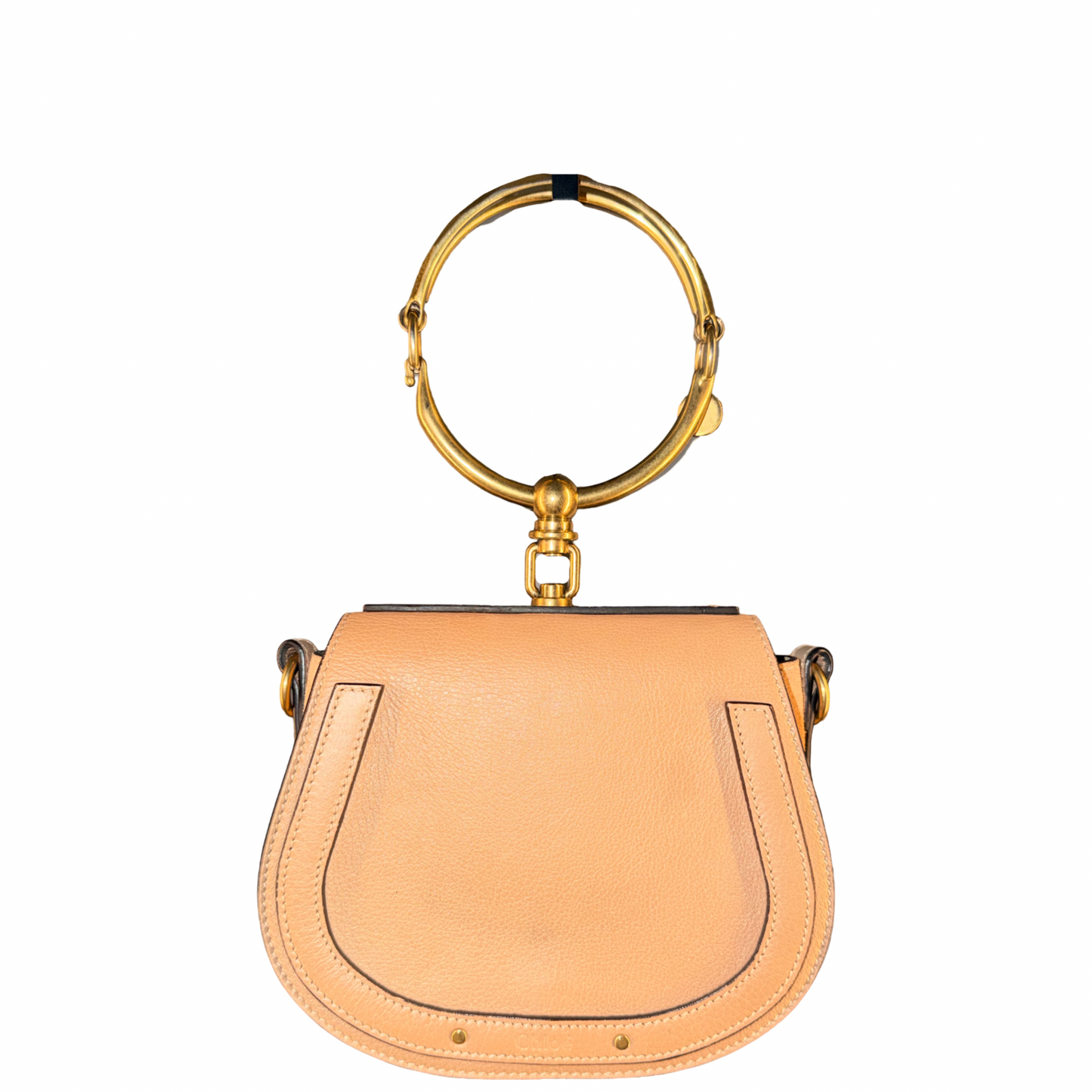 CHLOE SMALL BEIGE NILE BRACELET CROSSBODY BAG