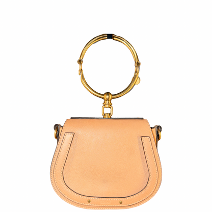 CHLOE SMALL BEIGE NILE BRACELET CROSSBODY BAG