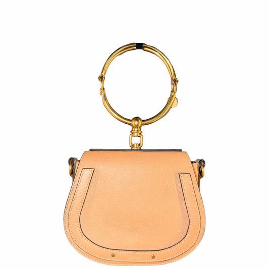 CHLOE SMALL BEIGE NILE BRACELET CROSSBODY BAG