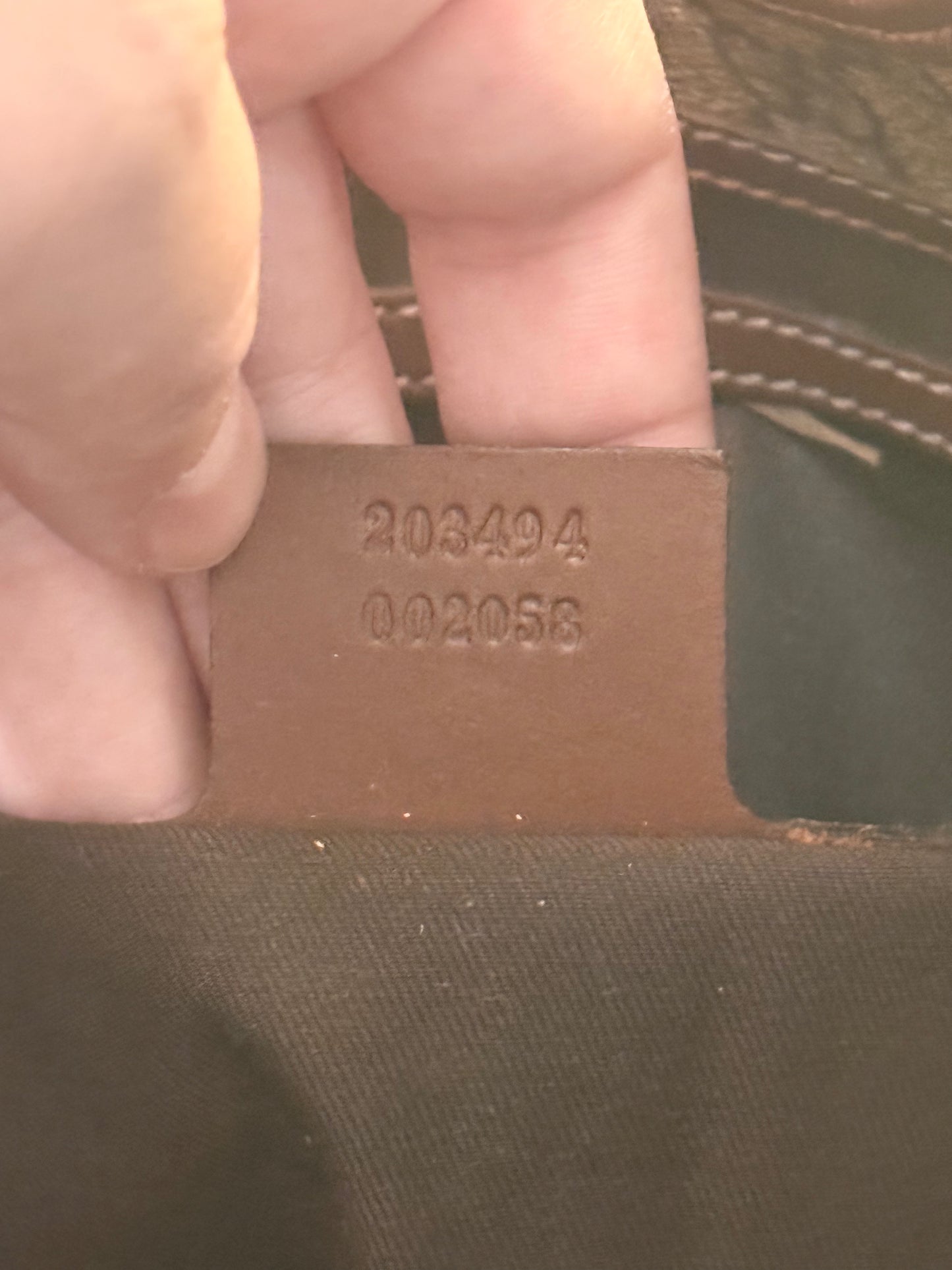 GUCCI BROWN GG SUPREME BARDOT HANDBAG