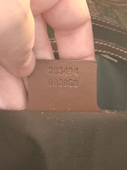GUCCI BROWN GG SUPREME BARDOT HANDBAG