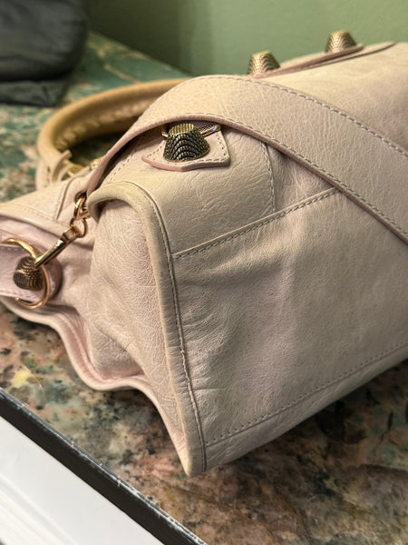 BALENCIAGA LIGHT PINK GIANT 21 CITY HANDBAG