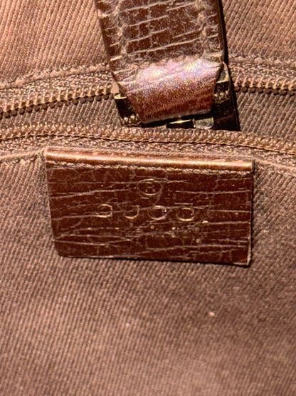 GUCCI BROWN MONOGRAM SMALL JACKIE SHOULDER BAG