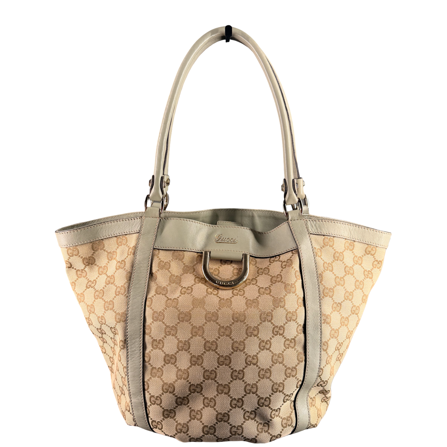 GUCCI GG CANVAS ABBEY D RING SHOPPING TOTE