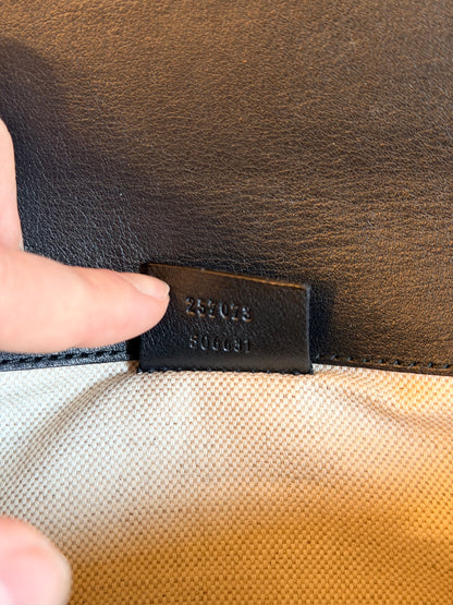 GUCCI BLACK GUCCISSIMA LONG CLUTCH