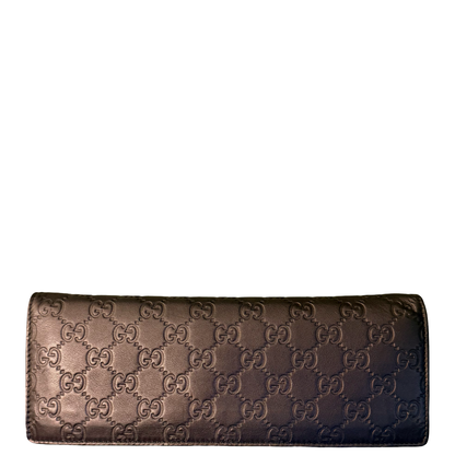GUCCI BLACK GUCCISSIMA LONG CLUTCH