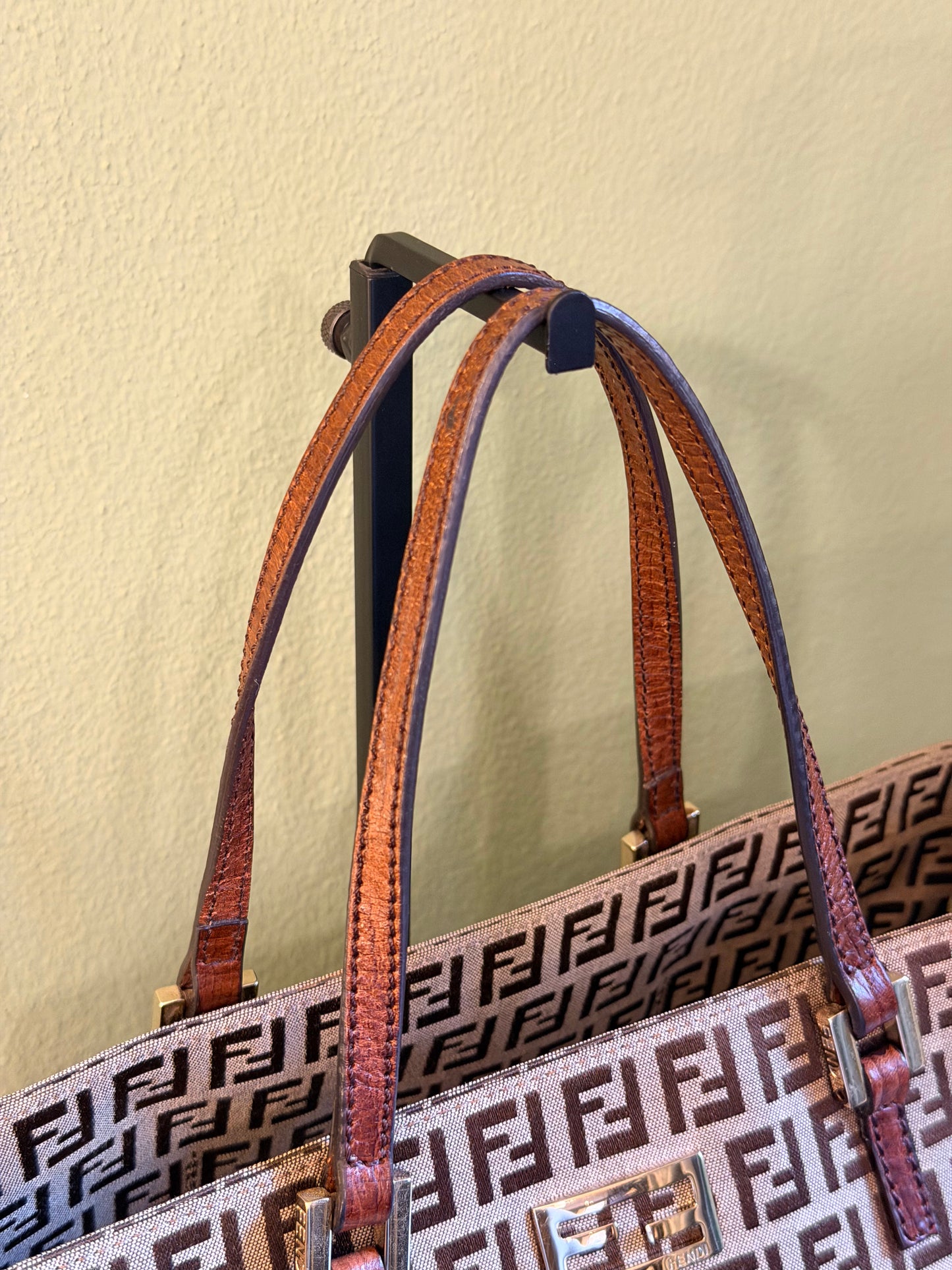 FENDI BROWN ZUCCHINO SHOPPING TOTE
