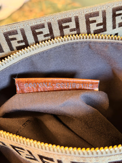 FENDI BROWN ZUCCHINO SHOPPING TOTE