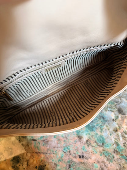 FENDI POWDER PINK BAGUETTE SHOULDER BAG