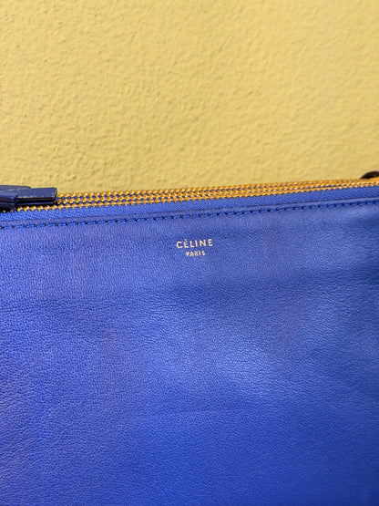 CÈLINE BLUE SMALL TRIO CROSSBODY BAG