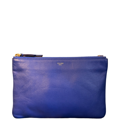 CÈLINE BLUE SMALL TRIO CROSSBODY BAG