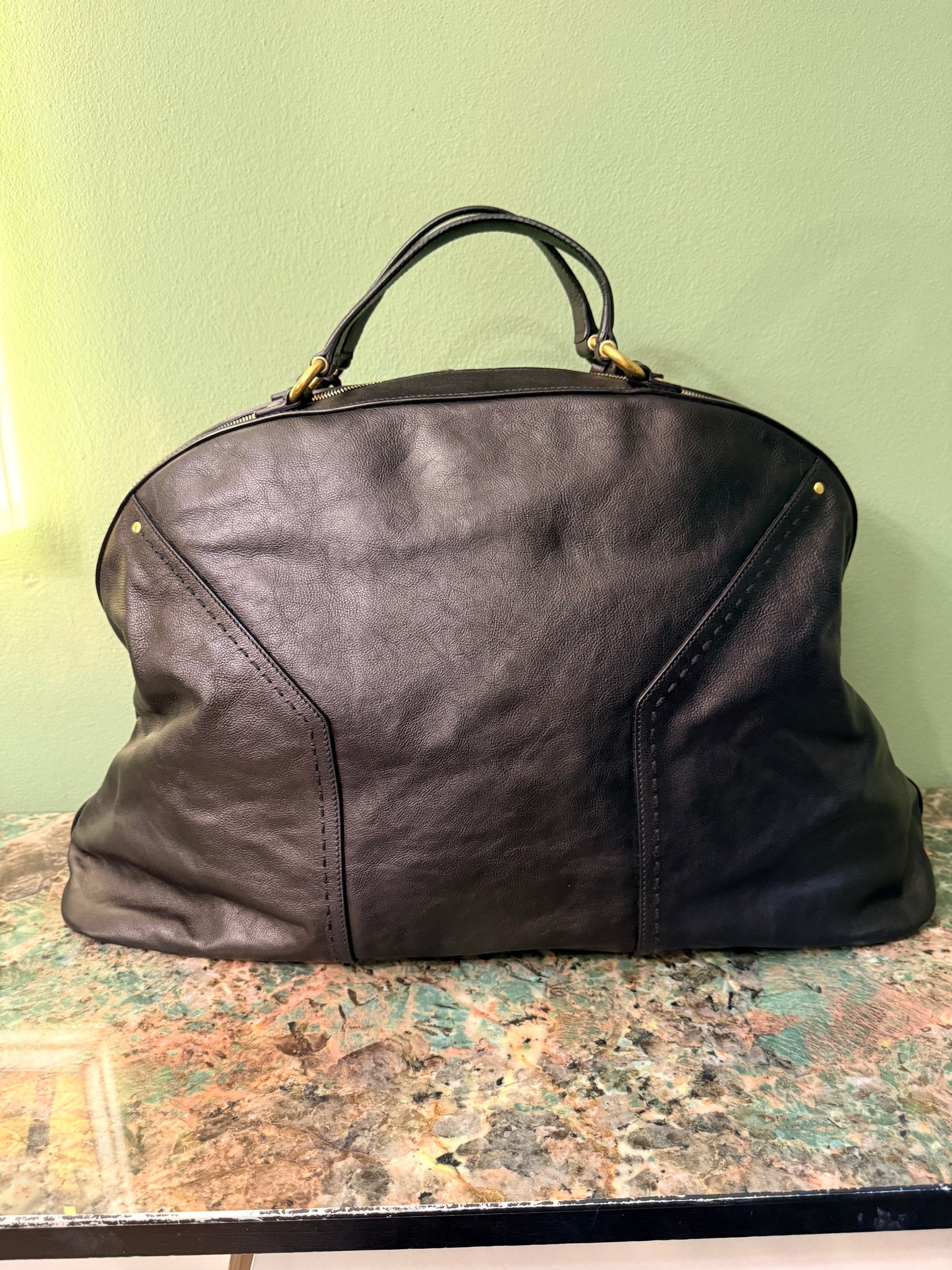 SAINT LAURENT BLACK MUSE TRAVEL BAG