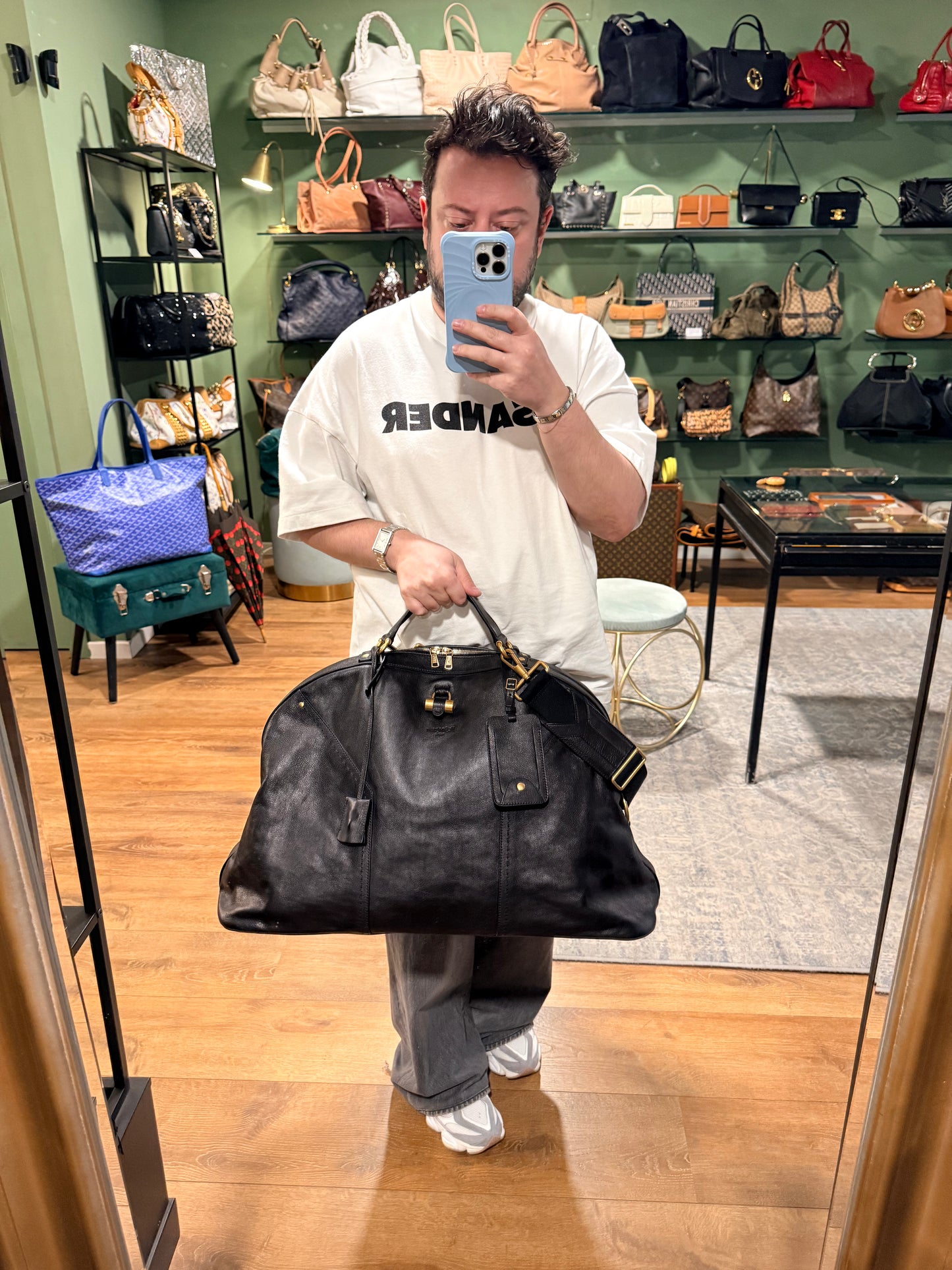 SAINT LAURENT BLACK MUSE TRAVEL BAG