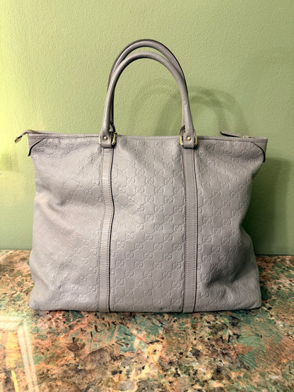 GUCCI GREY GUCCISSIMA LARGE HANDBAG