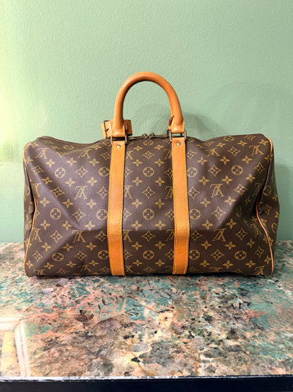LOUIS VUITTON MONOGRAM KEEPALL 45 TRAVEL BAG