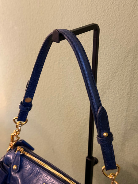 MIU MIU NAVY BOW SMALL SHOULDER BAG